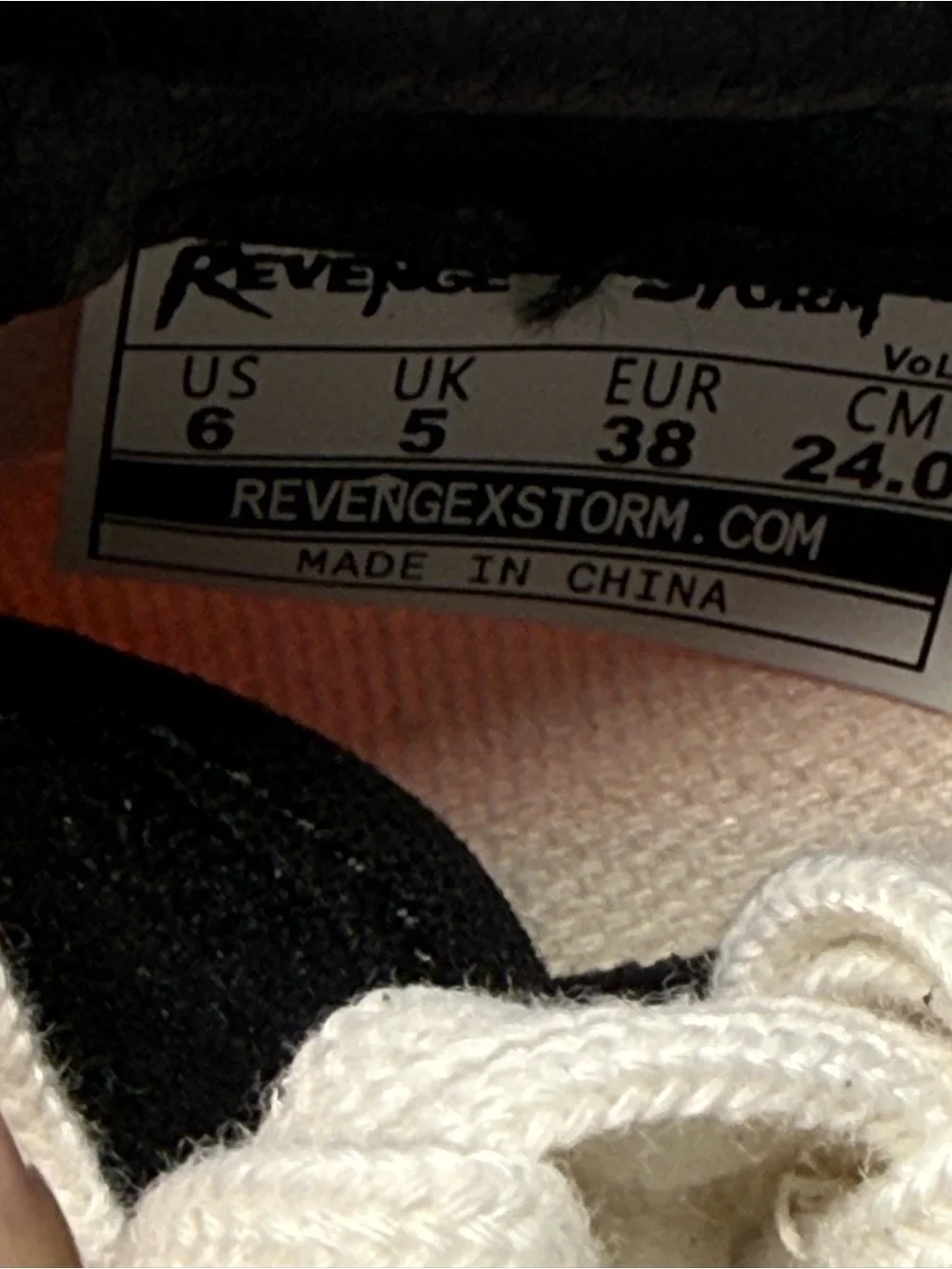 Size 6- Revenge Storm Orange and Black
